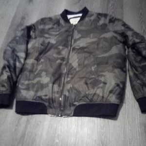 Ci Sono Men's Green Camouflage Bomber Jacket Good Condition